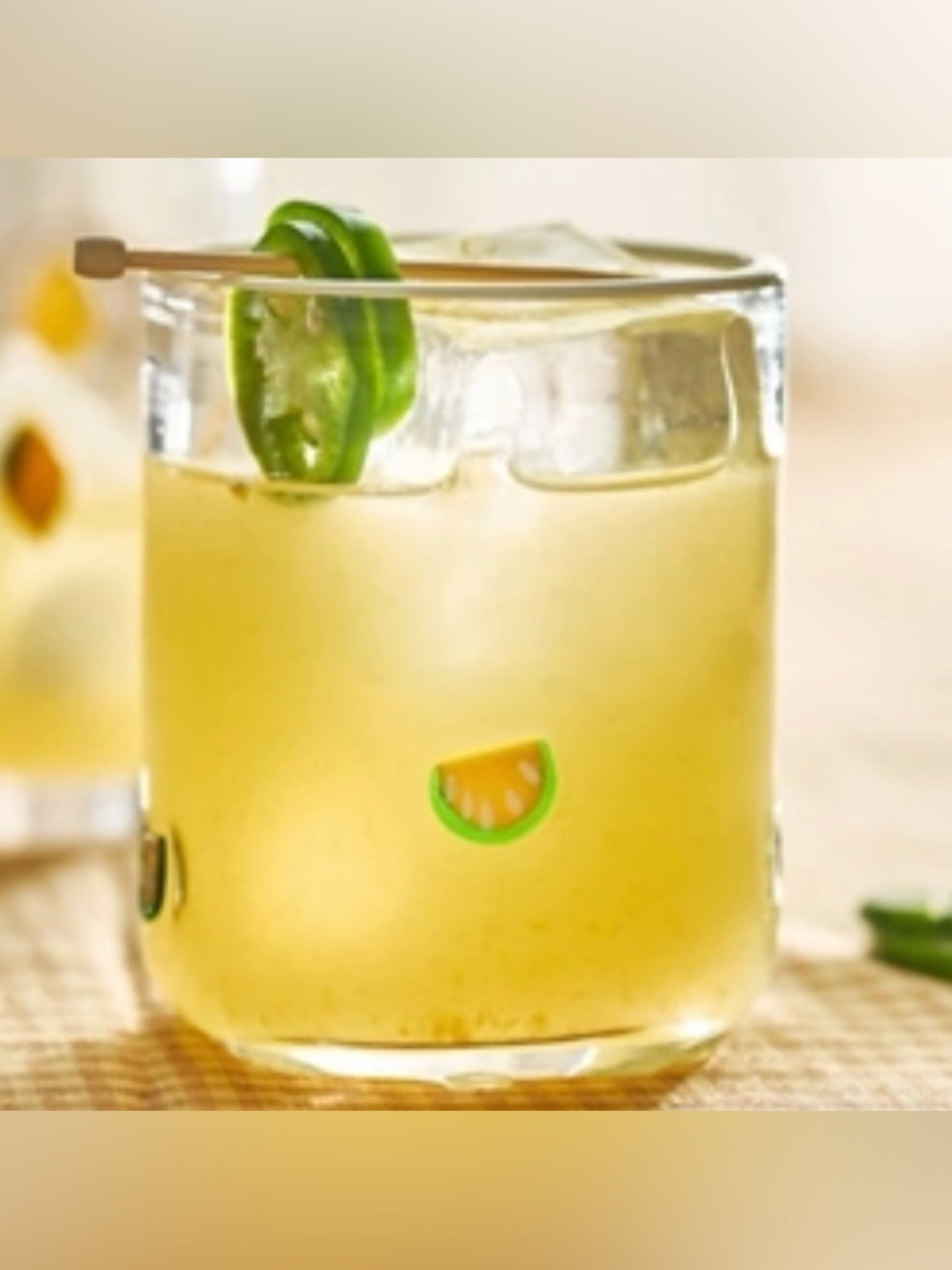 ANTHROPOLOGIE Icon Lime Wedge Glass